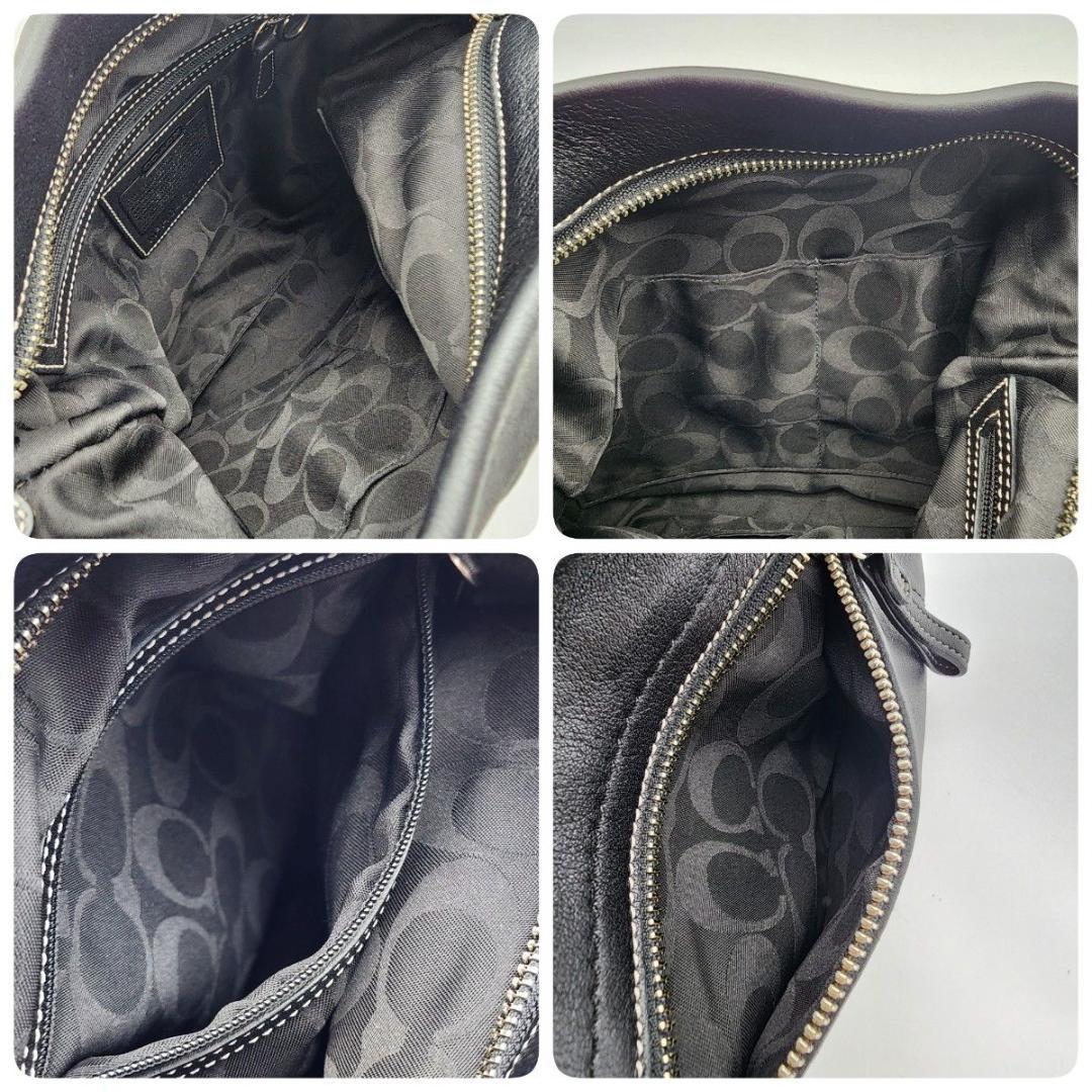 美品 COACH コーチ ショルダーバッグ シグネチャー ブラック 1415