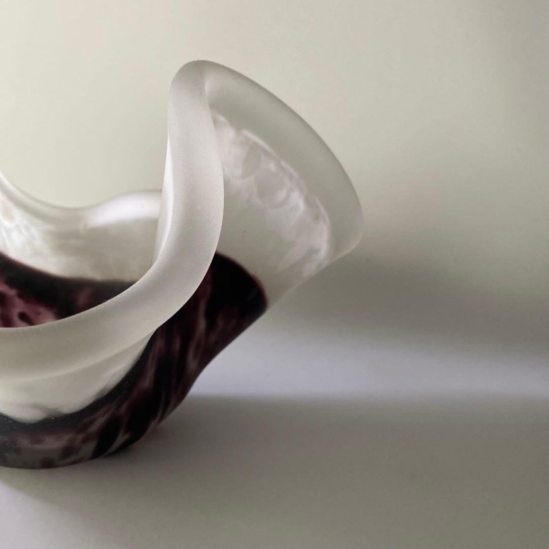 希少 36cm 藤田喬平 共箱付 自筆銘入り 花鉢 人間国宝 文化勲章 オブジェ