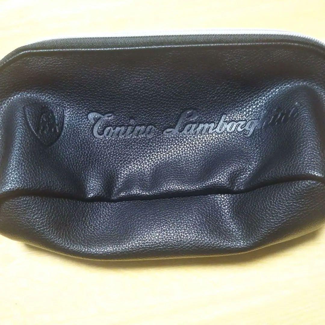 Lamborghini ケース 黒 チャーム付き　ポーチ