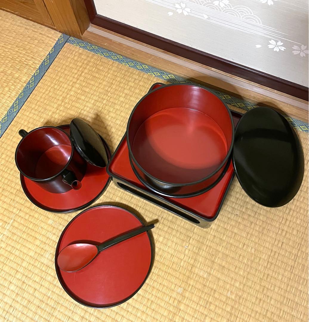 明治 大正 御膳 アンティーク 漆芸 セット 大量 漆塗り 骨董 漆器 木製 b