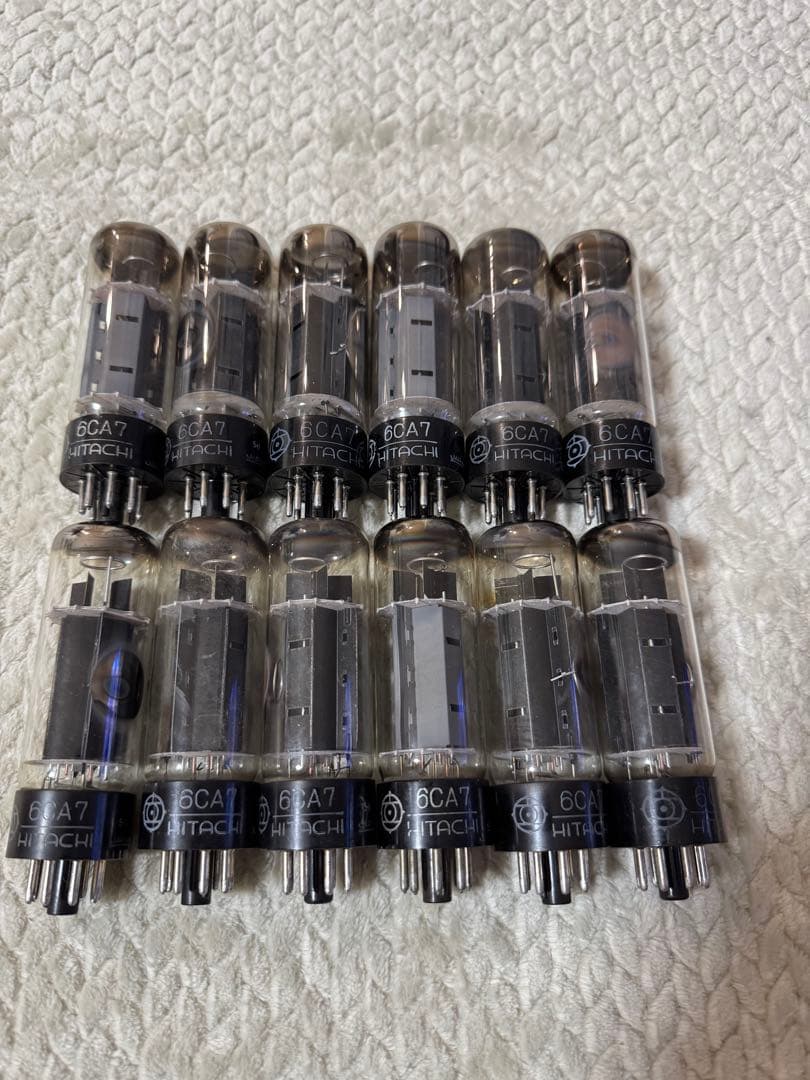 し*。様 HITACHI 6CA7 真空管 12本セット オーディオ アンプ 日