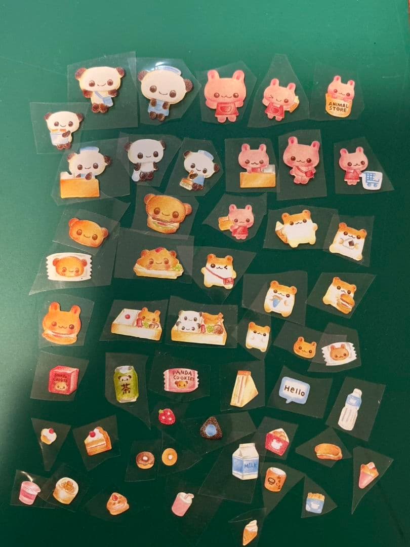 平成レトロ　当時物　フレークシール　ハムスター　パンダ　うさぎ　レア