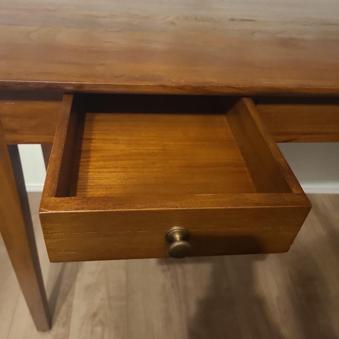 【チーク無垢材使用】デスク　学習机　テーブル　アジアン家具