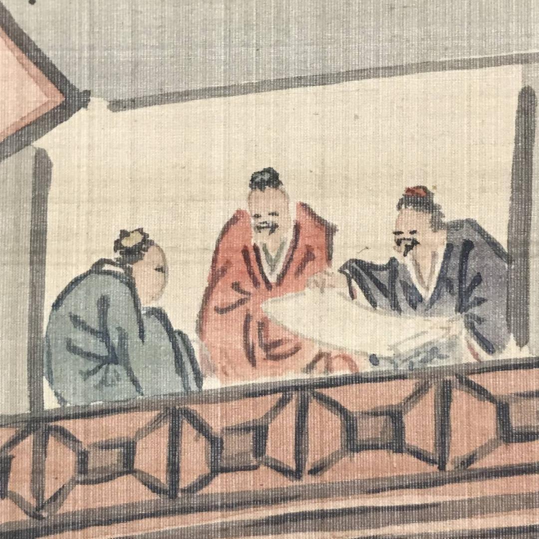 【真作】高久藹崖/山水人物図/山水図/掛軸/名家伝来/AB-963