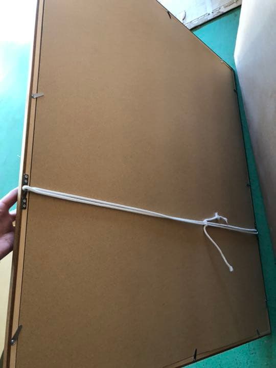 F20 チーク 木製 額縁 額 大型 アンティーク ゴールド 油絵