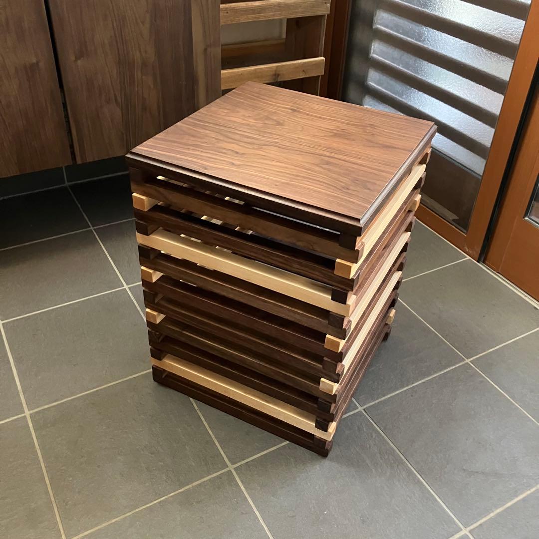 マッキー様用　サイドテーブル　フロアランプ　ウォールナット　無垢材　ハンドメイド