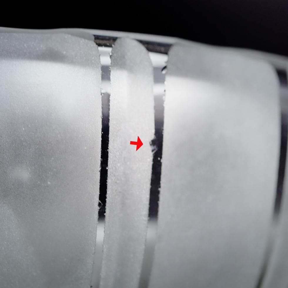 岩田藤七 手吹き サンドブラスト ストライプ 大鉢 30cm