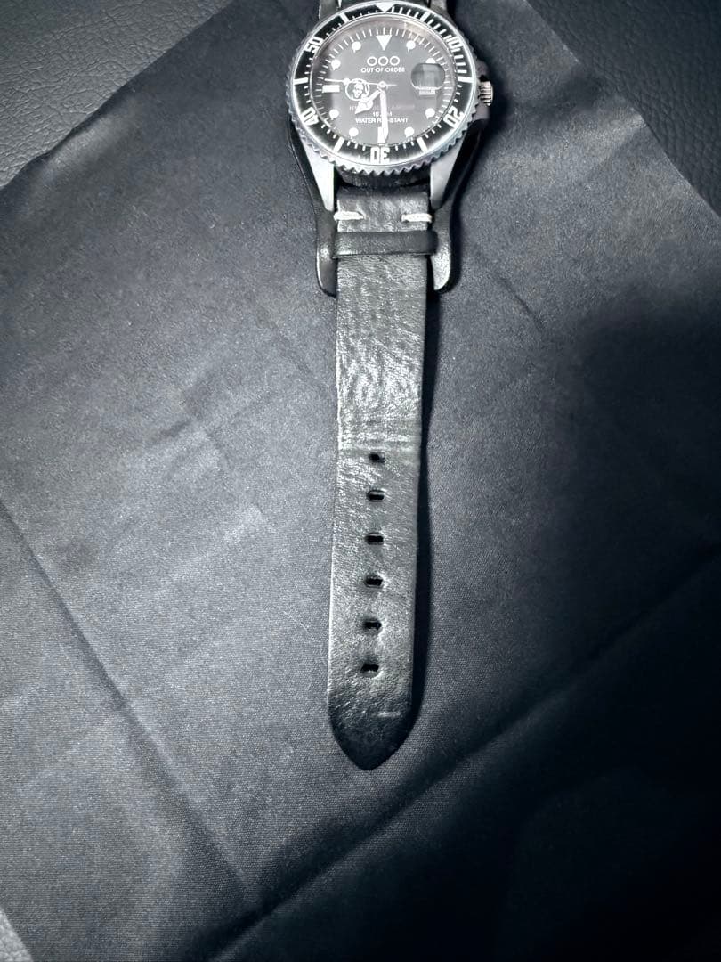 OUT OF ORDER HY 10 ATM 防水 レザーベルト時計