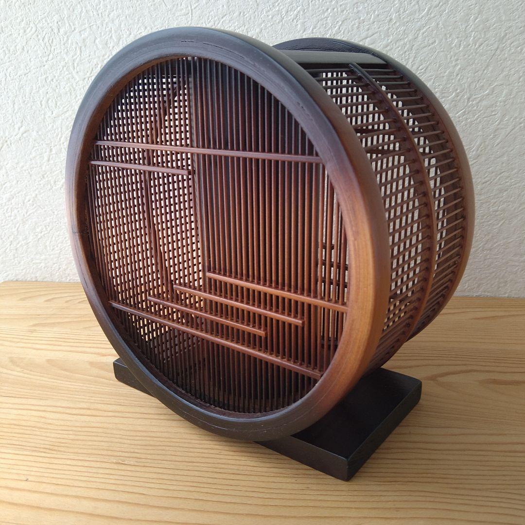 駿河竹千筋細工 花暦 木製竹工芸品 花瓶