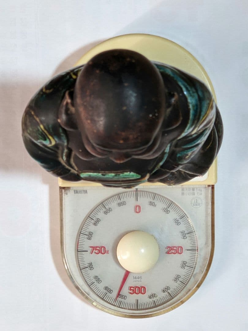 ⭐遺品少数 江戸時代 再興九谷焼 五彩手 布袋像 仏像 置物飾り 縁起物骨董品