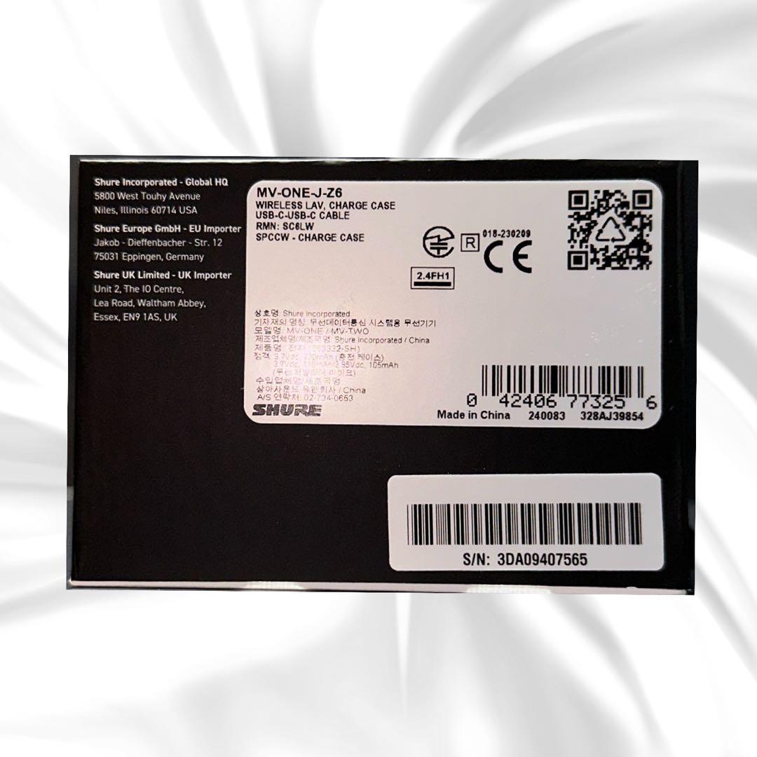 【新品】SHURE MoveMic One MV-ONE-J-Z6