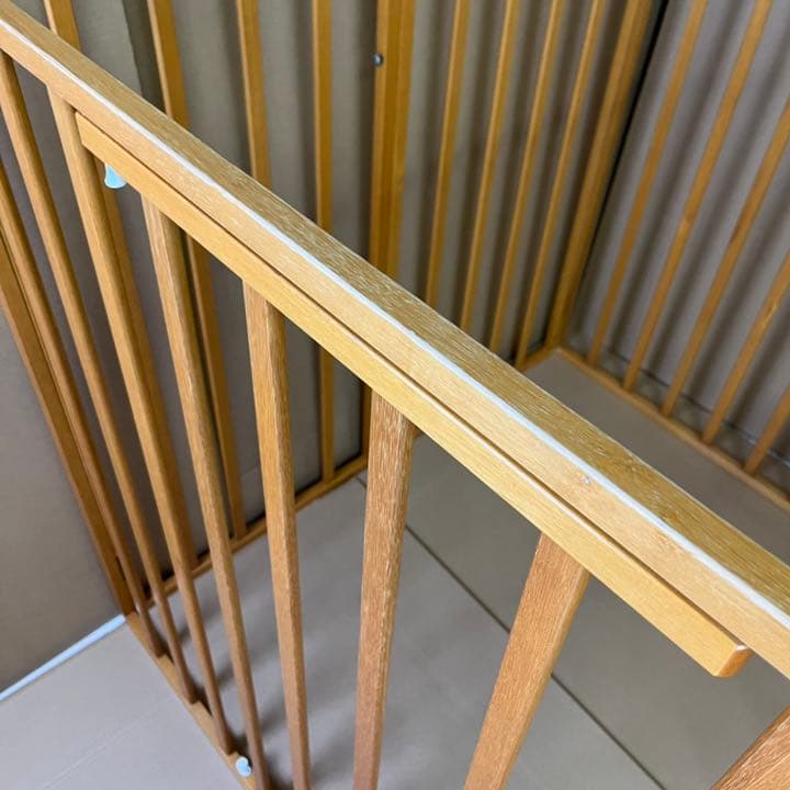 〈天然木〉大型犬、中型犬用ゲージ　犬小屋　折り畳み　サークル　ナチュラル