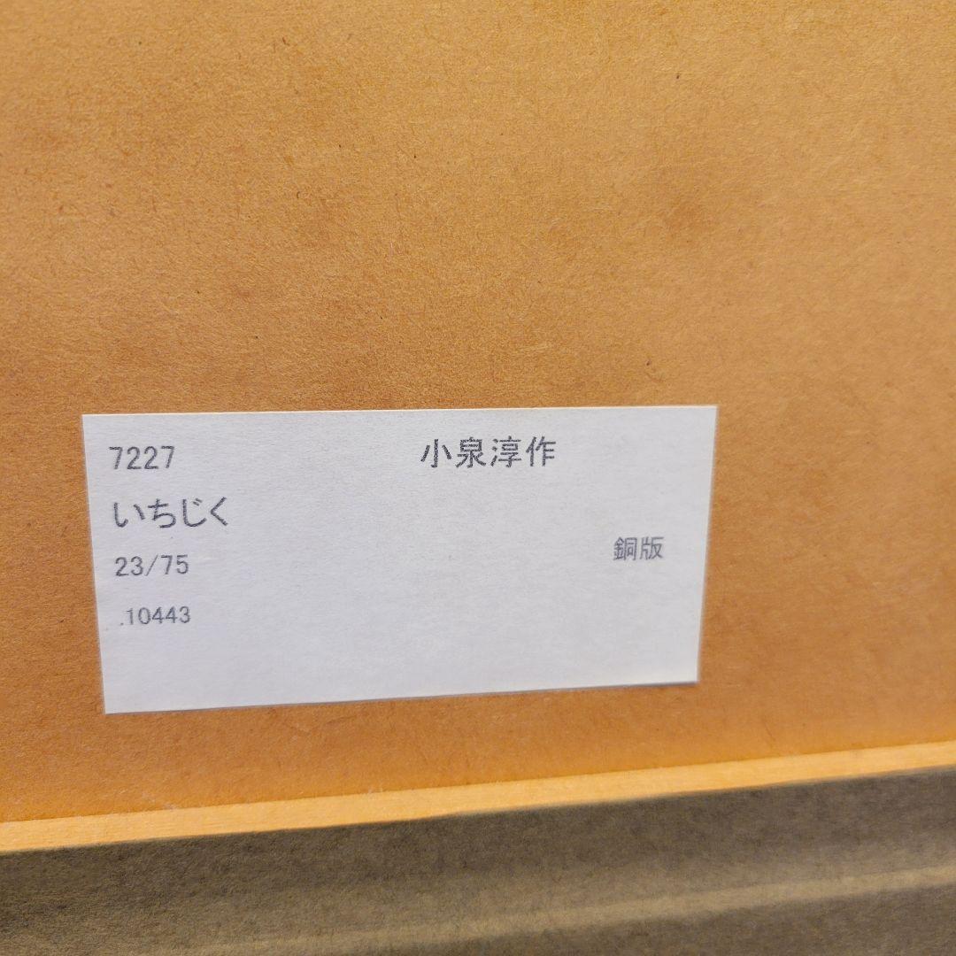 限定品　小泉淳作「いちじく」エッチング/直筆サイン入り/師　山本丘人/孤高の画家