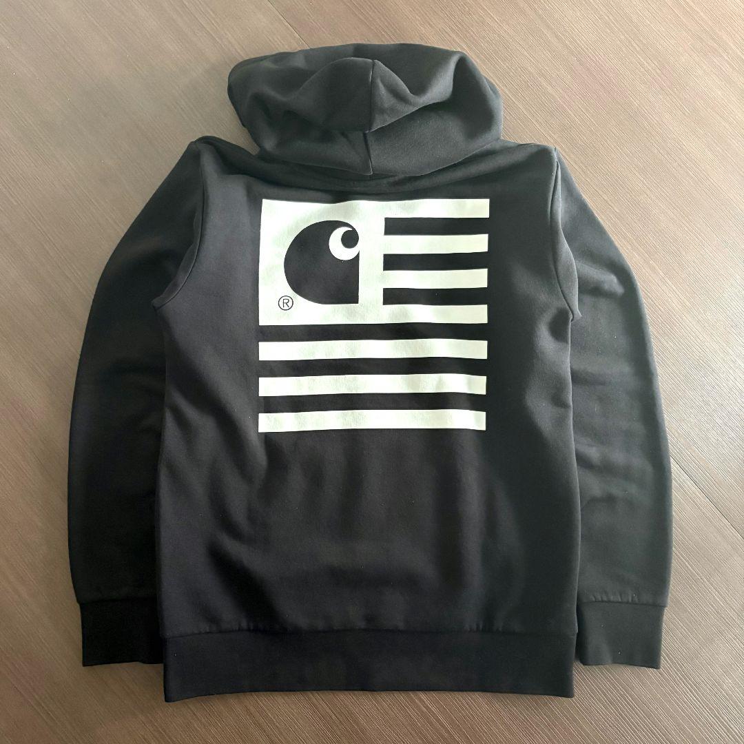 Carhartt ブラック パーカー フード付き