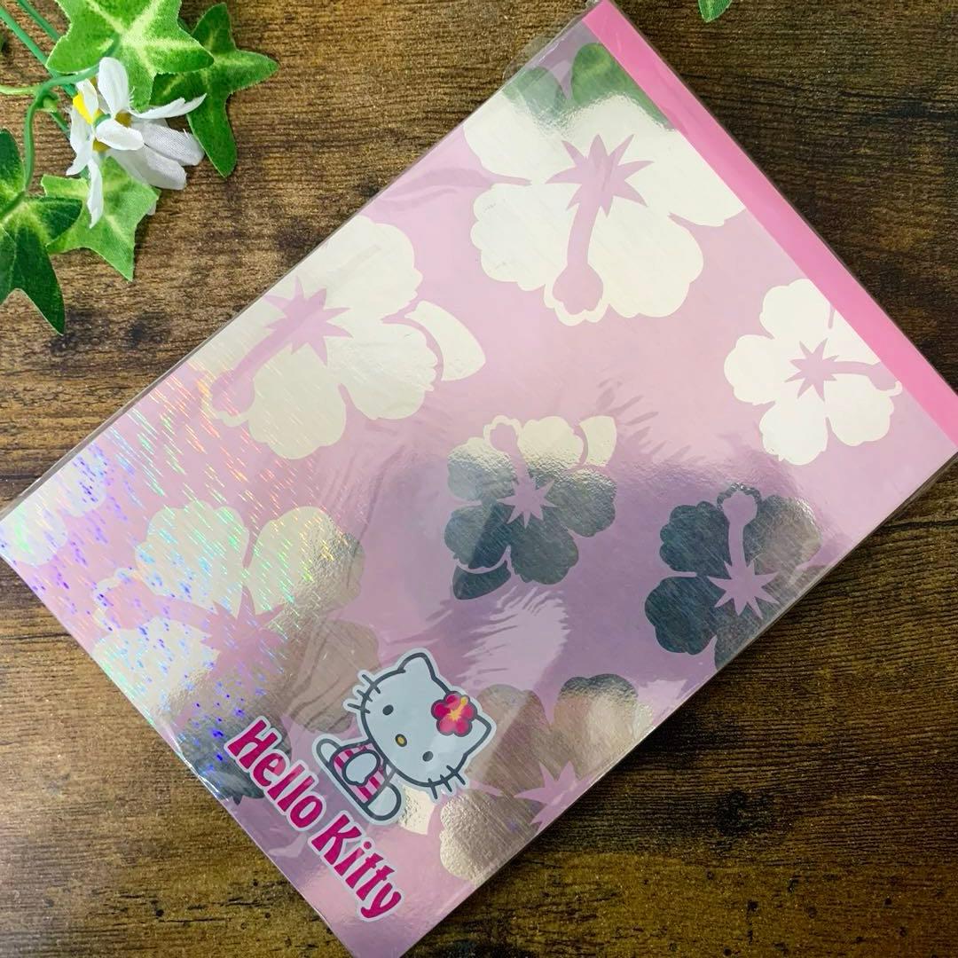 希少レア　ハイビスカス柄　キティ　メモ帳　2000年製 サンリオ