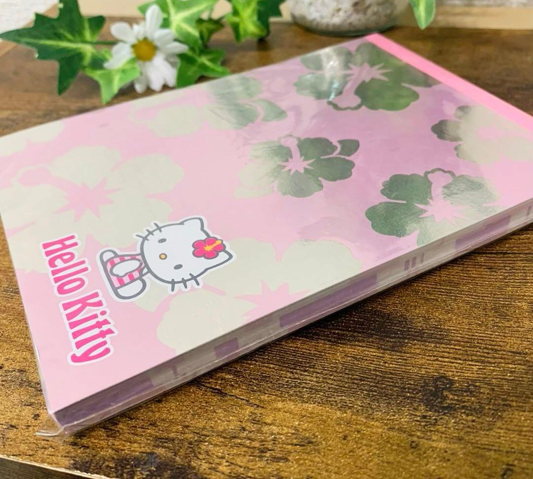 希少レア　ハイビスカス柄　キティ　メモ帳　2000年製 サンリオ