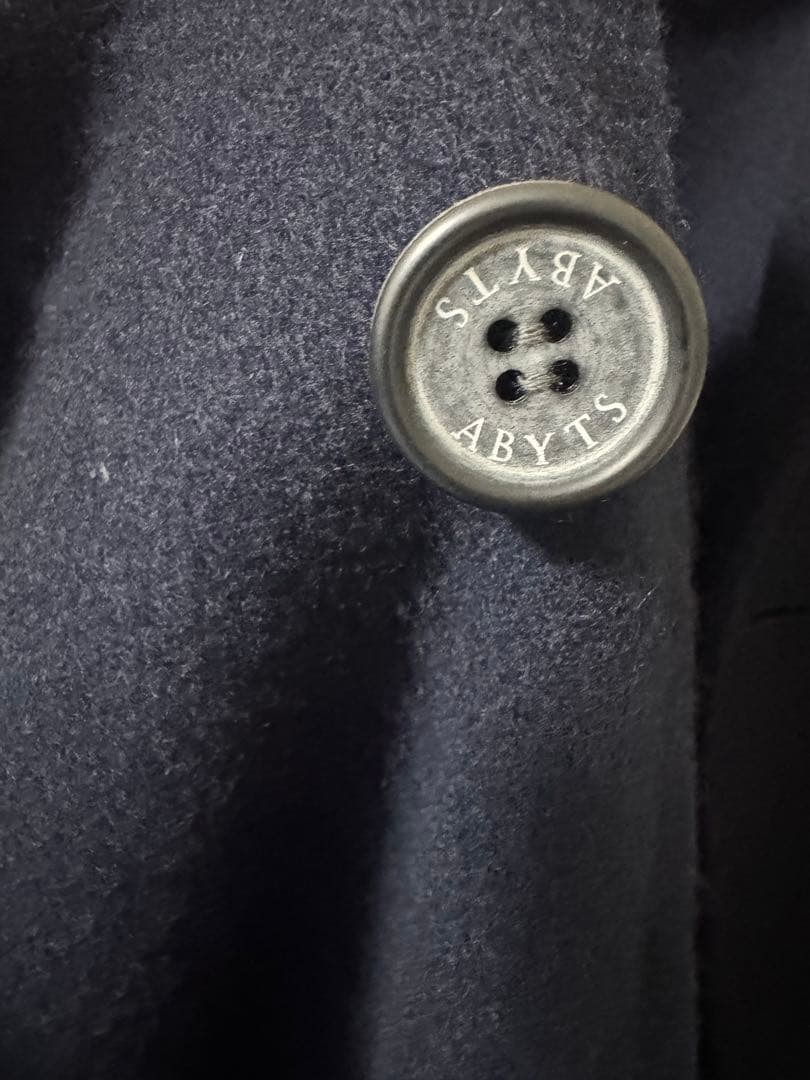 【試着のみ美品】佐藤健　ABYTS ウール リバー チェスターコート ネイビー