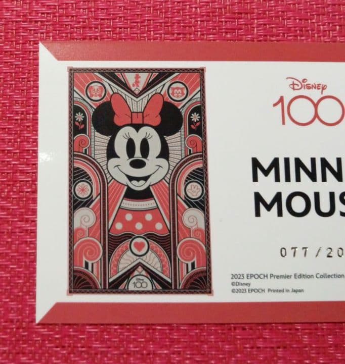 ディズニー100　エポック　ミニーマウス　プラチナムインサートパラレル　カード