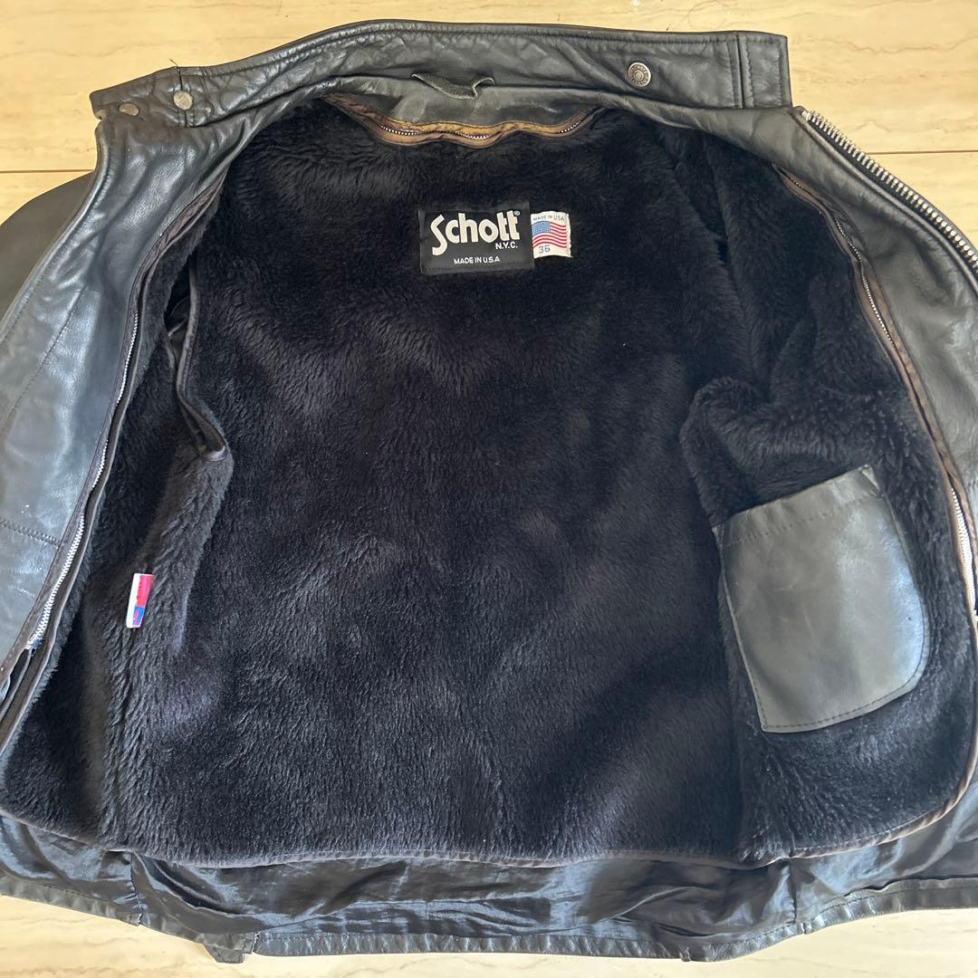 schott ライダース141 シングル 36 スタンドカラー