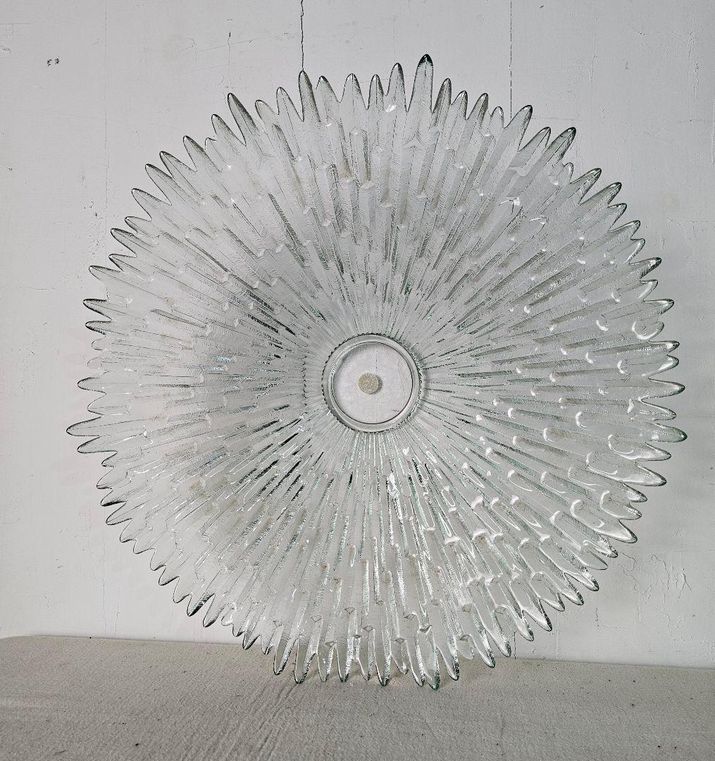 ミッドセンチュリー モダン 大型 ガラスボウル 放射状 大皿 スペイン製