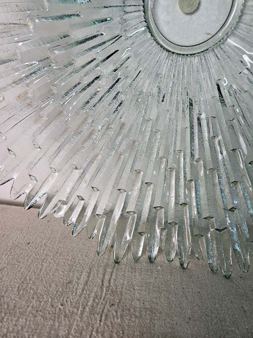 ミッドセンチュリー モダン 大型 ガラスボウル 放射状 大皿 スペイン製