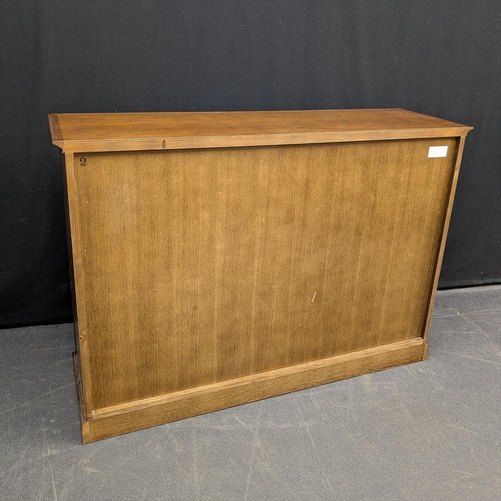 美品　えぞ民芸　花柄サイドボード　キャビネット　リビングボード　飾り棚　民藝