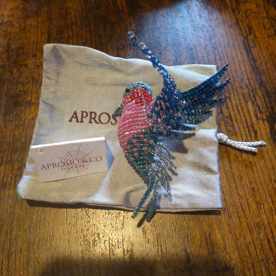 APROSIO＆CO 鳥のビーズブローチ