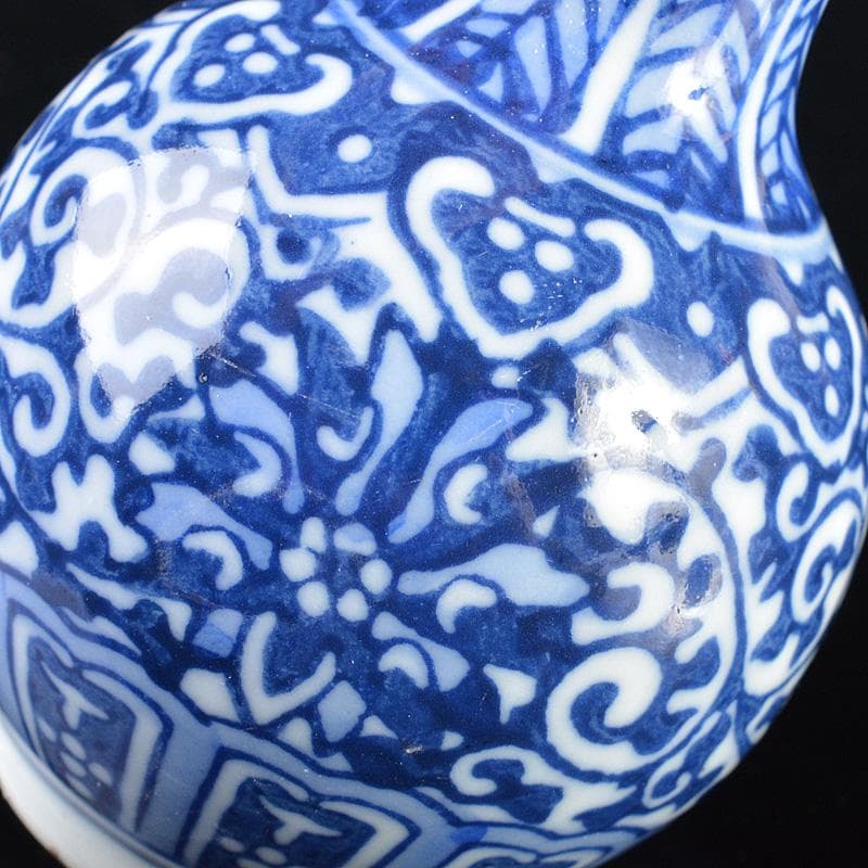 中国　景徳鎮製銘　成化銘　青花　花文瓶　小瓶　2点まとめて　V　R6672