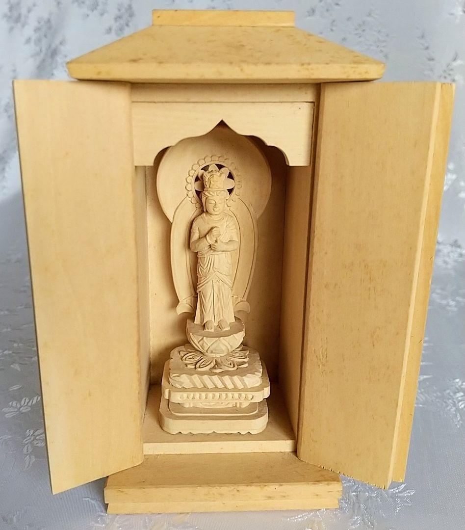 大日如来立像【極小】#404 厨子付き 木彫 仏像