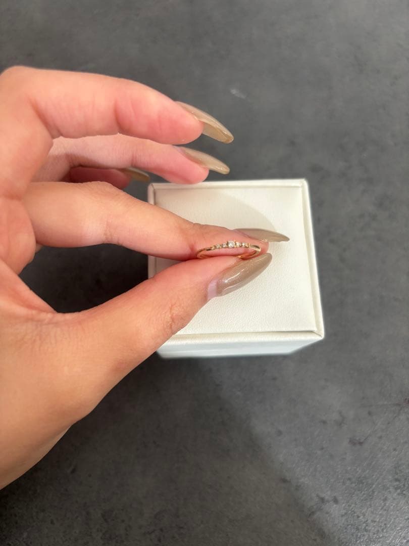 《31日まで限定価格》agete K10ダイヤモンドリング