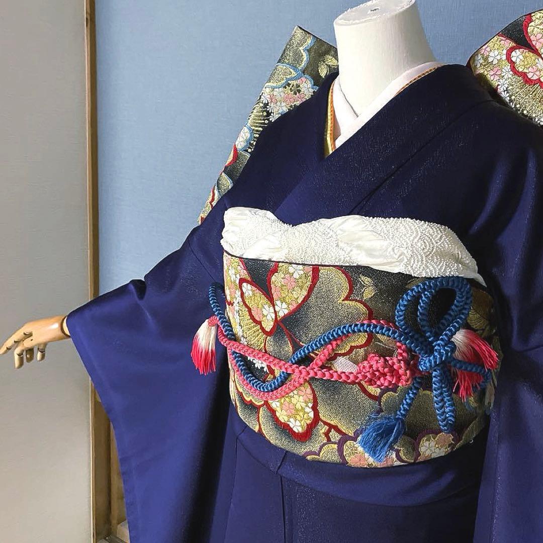 振袖フルセット　高身長　幅広　金通し　金彩加工　成人式振袖　振袖　裄丈71