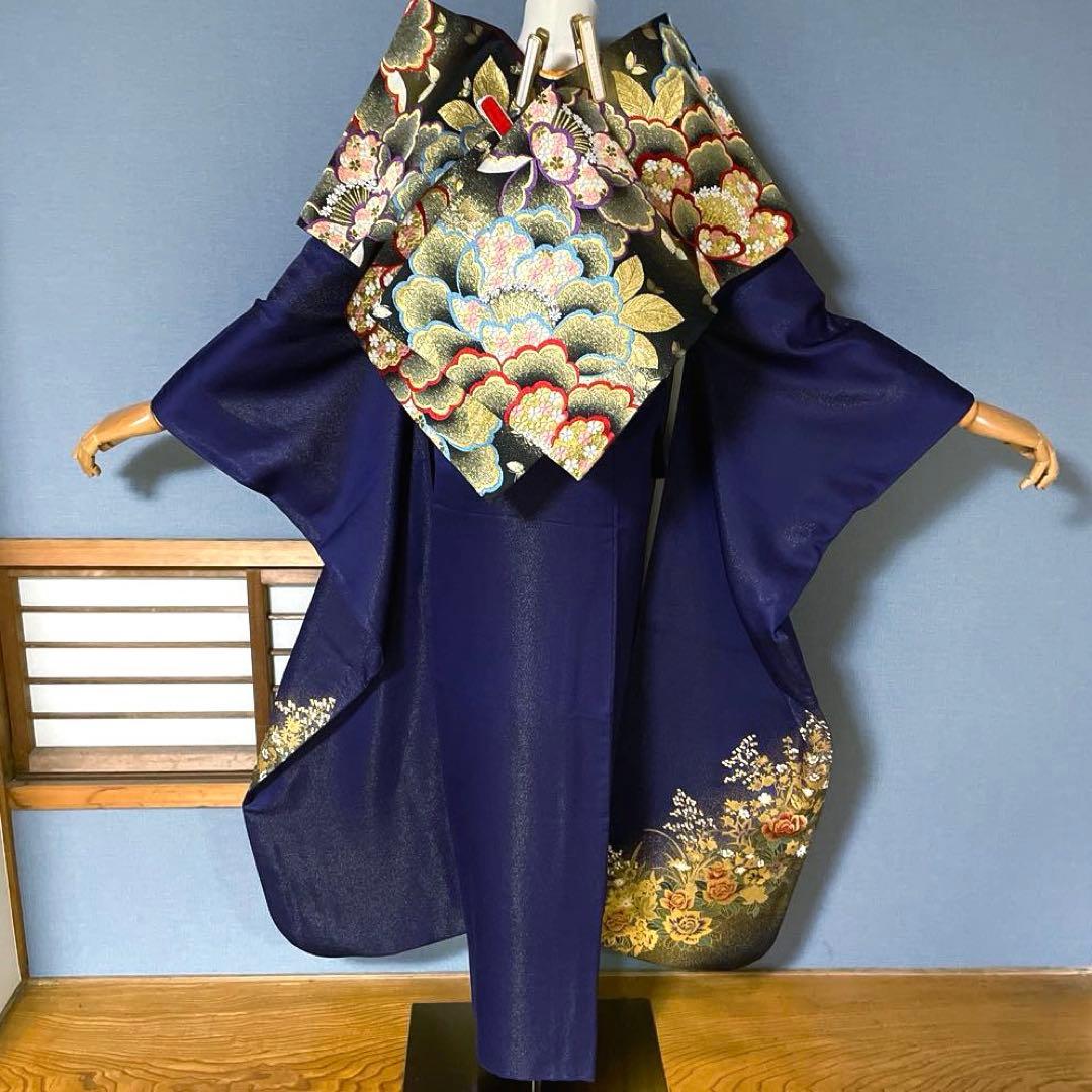 振袖フルセット　高身長　幅広　金通し　金彩加工　成人式振袖　振袖　裄丈71