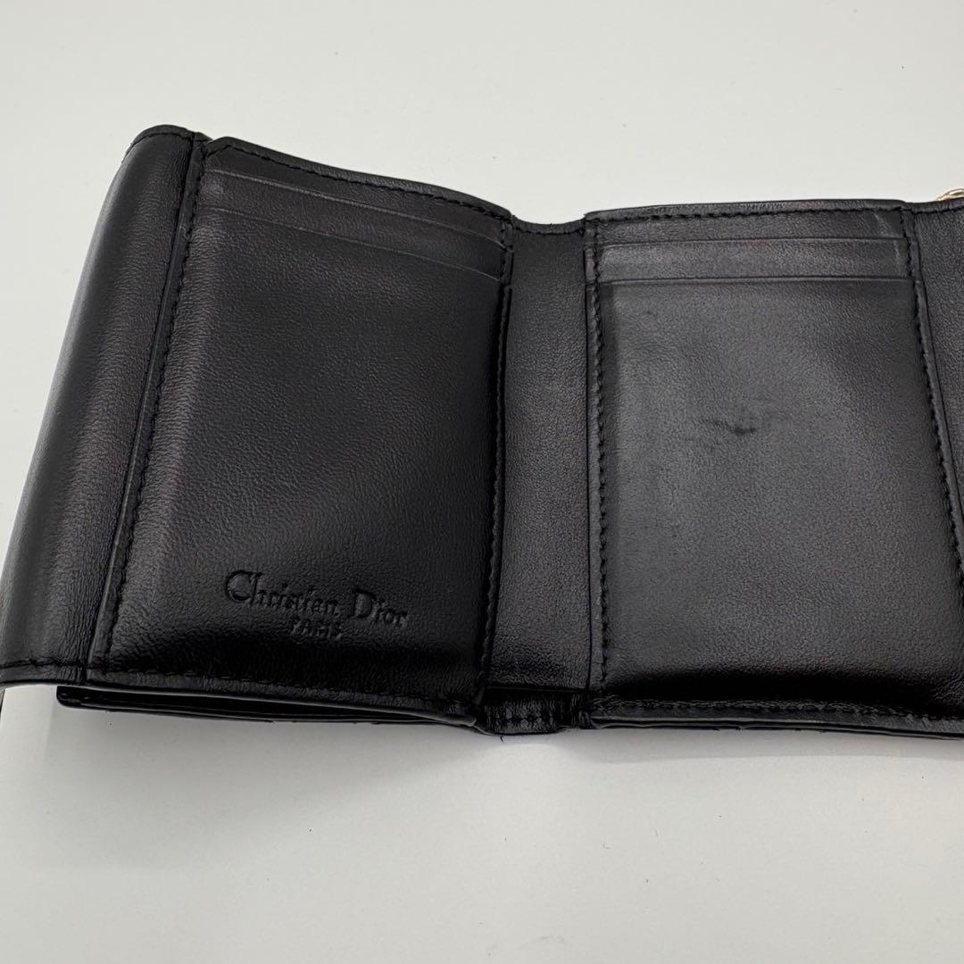 DIOR☆レディ ディオール☆ラムスキン☆ロータスウォレット☆カナージュ☆財布