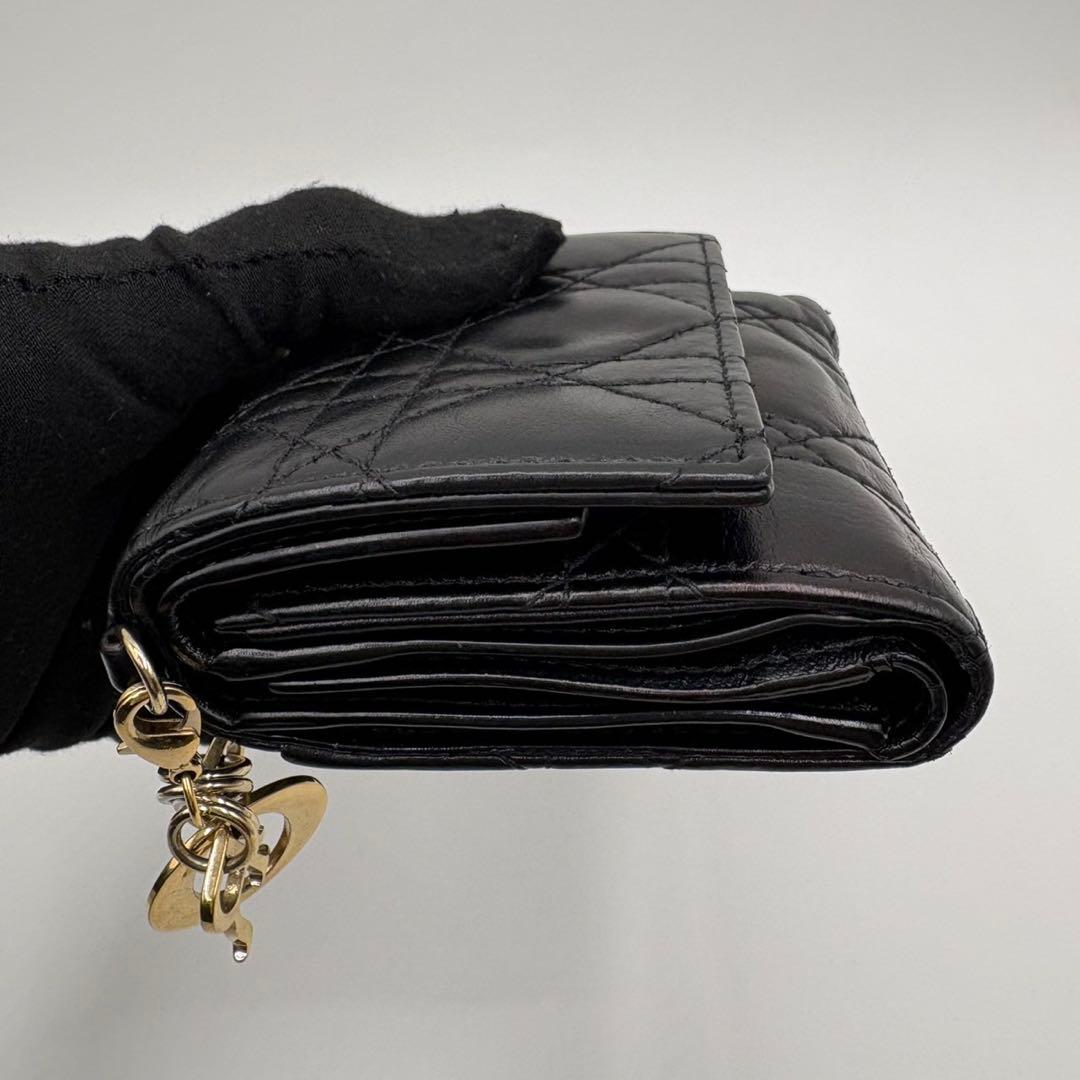 DIOR☆レディ ディオール☆ラムスキン☆ロータスウォレット☆カナージュ☆財布