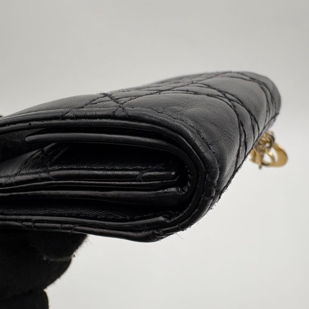 DIOR☆レディ ディオール☆ラムスキン☆ロータスウォレット☆カナージュ☆財布