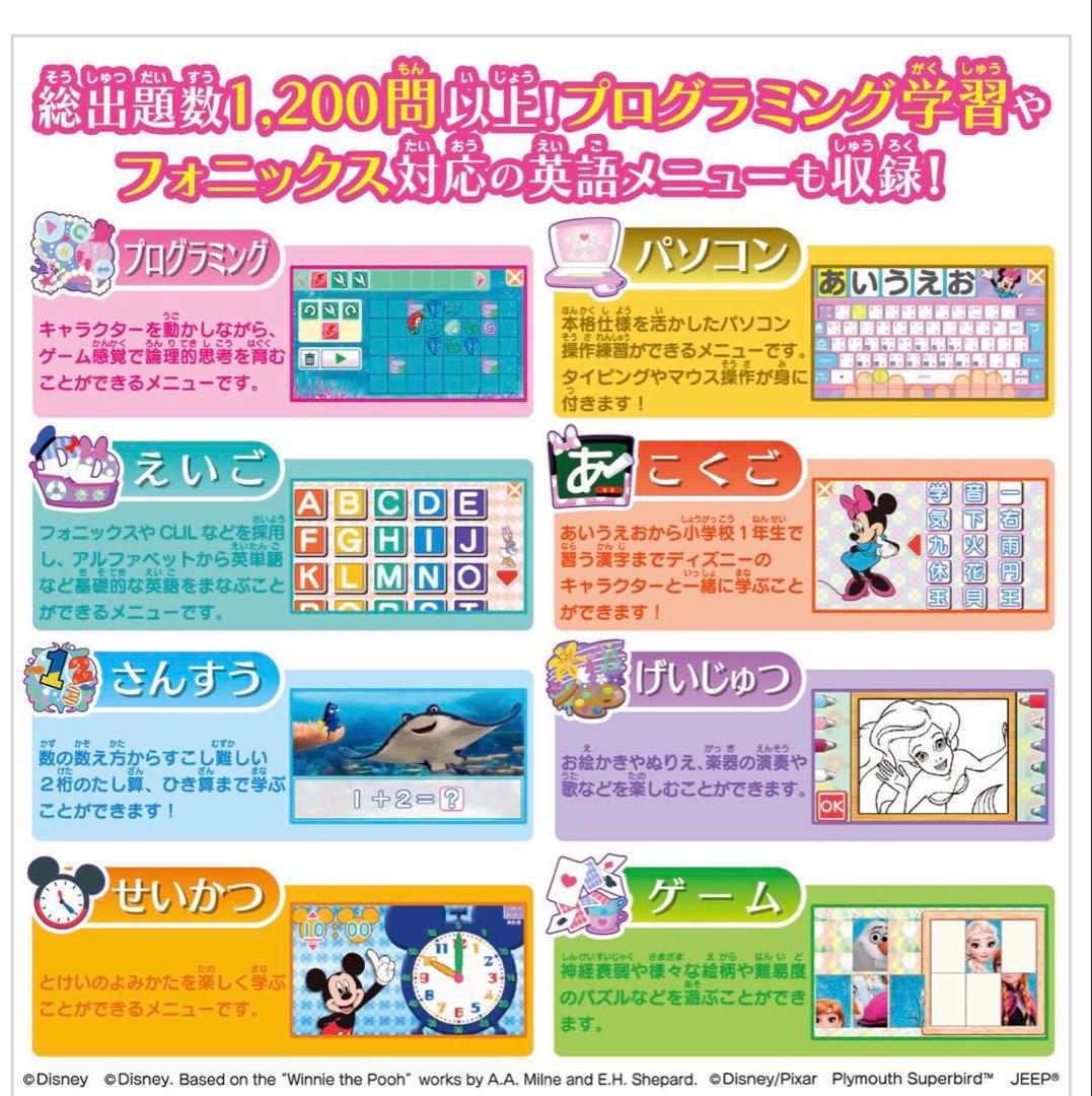 【新品未開封】ディズニー＆ピクサーキャラクターズ　ラーニングマイスイートパソコン