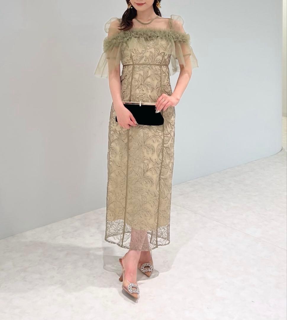 あ*さ様 Leja 3WAY フラワーチュールアシンメトリーIラインワンピースド