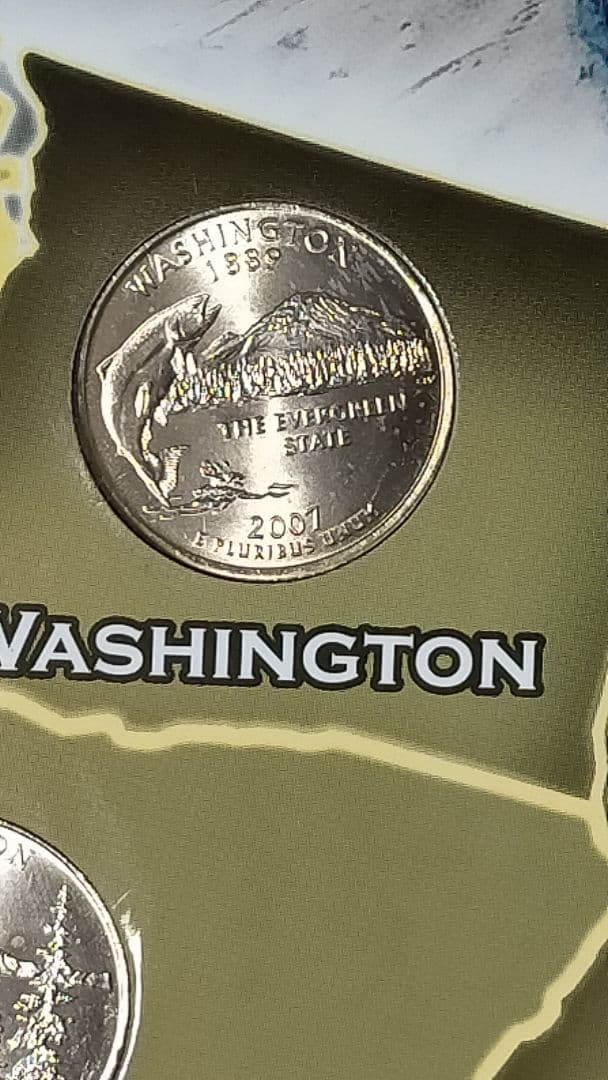 ☆。アメリカ25セントクォーター50州記念アルバム(56枚在中)。