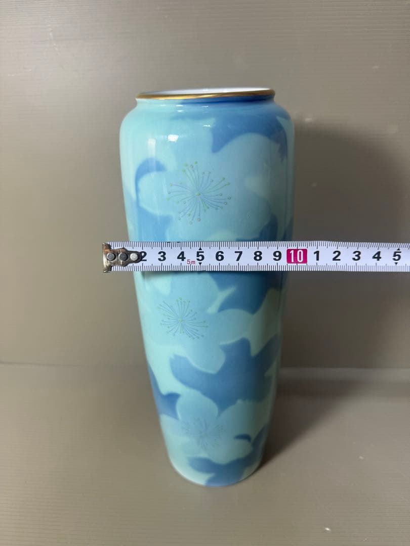 2349 深川製磁　色絵彩磁　金彩　花瓶