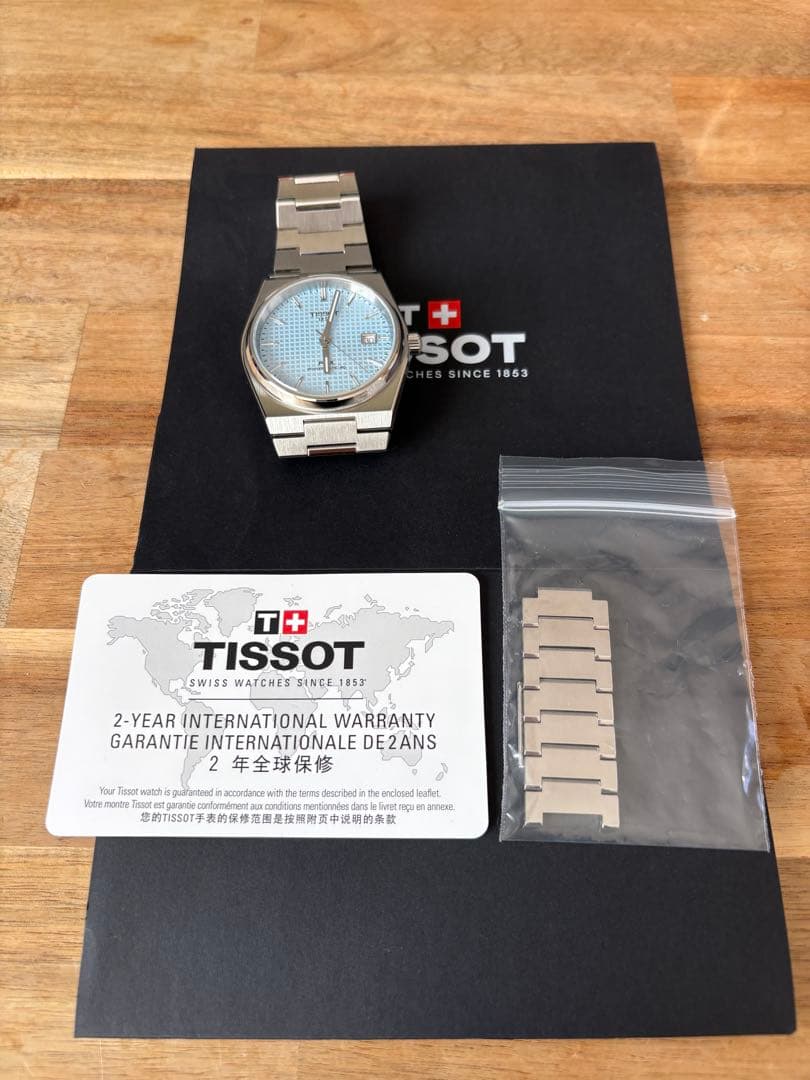 TISSOT 自動巻き時計 青文字盤 ステンレス