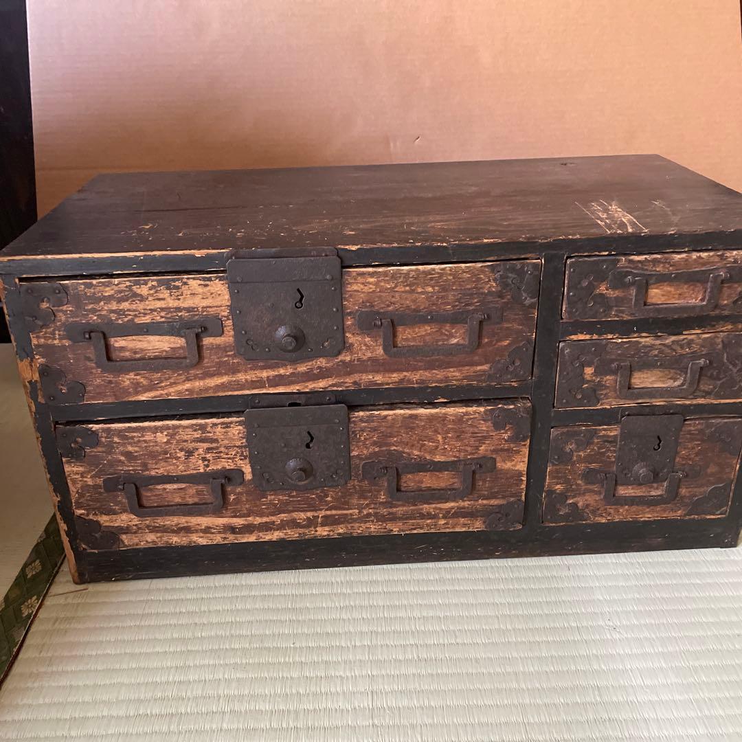 木製アンティーク　時代物　箪笥 タンス　骨董品