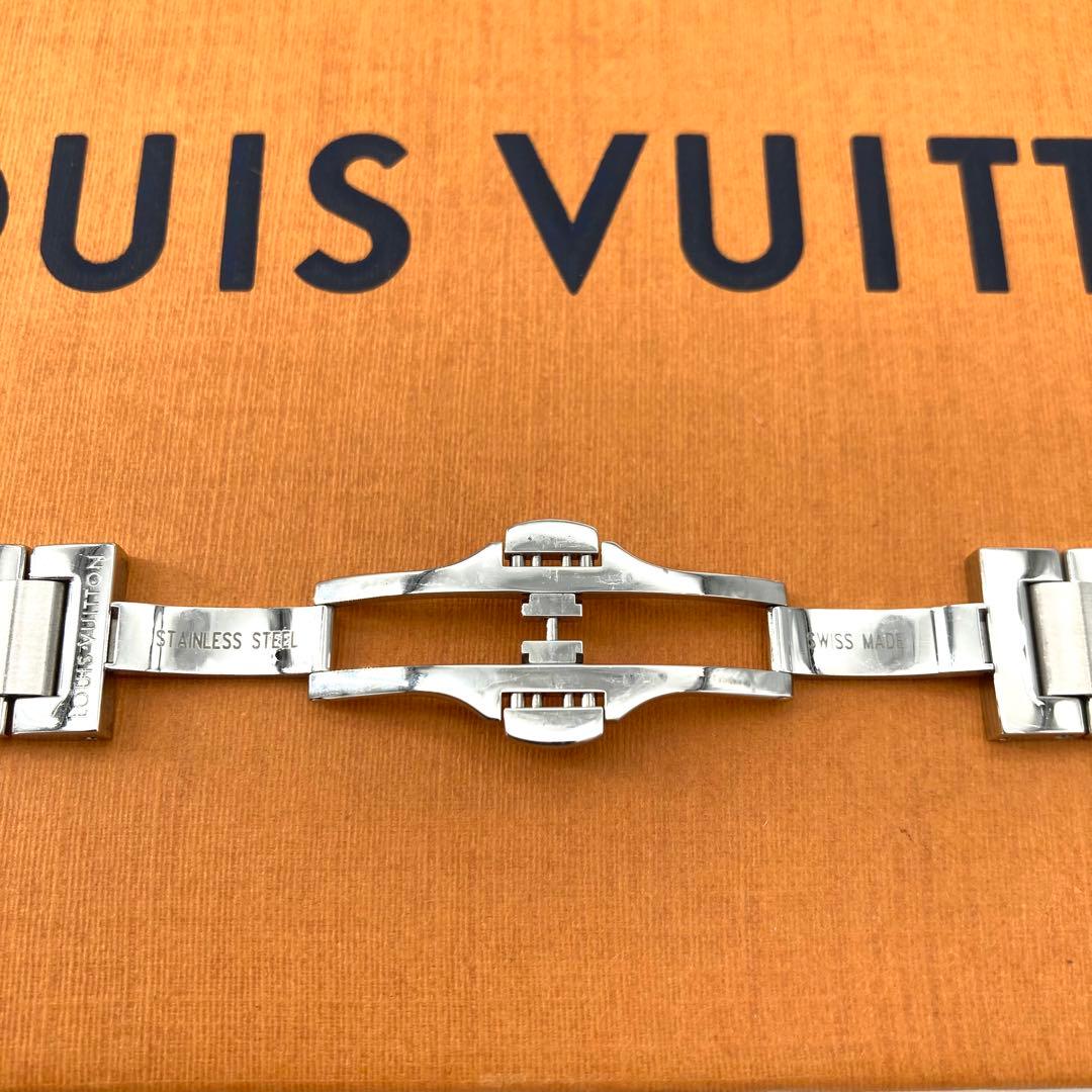 美品 ルイヴィトン タンブール 純正 ステンレスベルト シルバー 時計