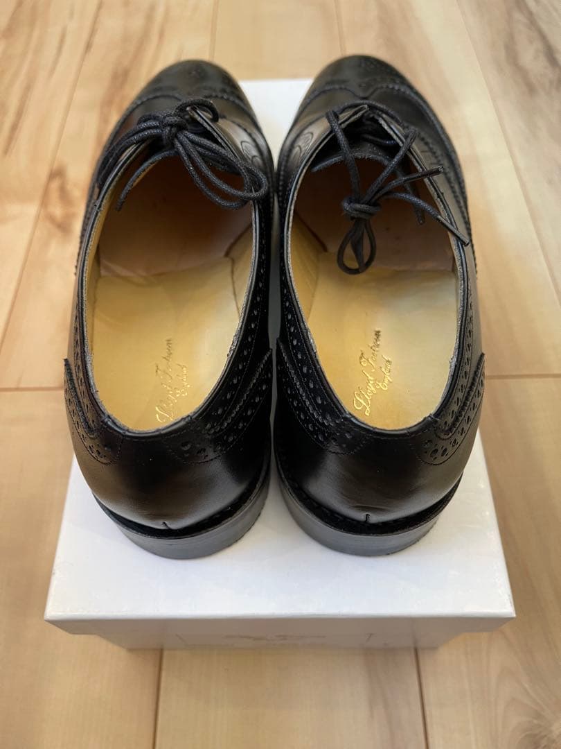 英国製新品ロイドフットウェアVシリーズ 黒色ウィングチップ サイズUK8