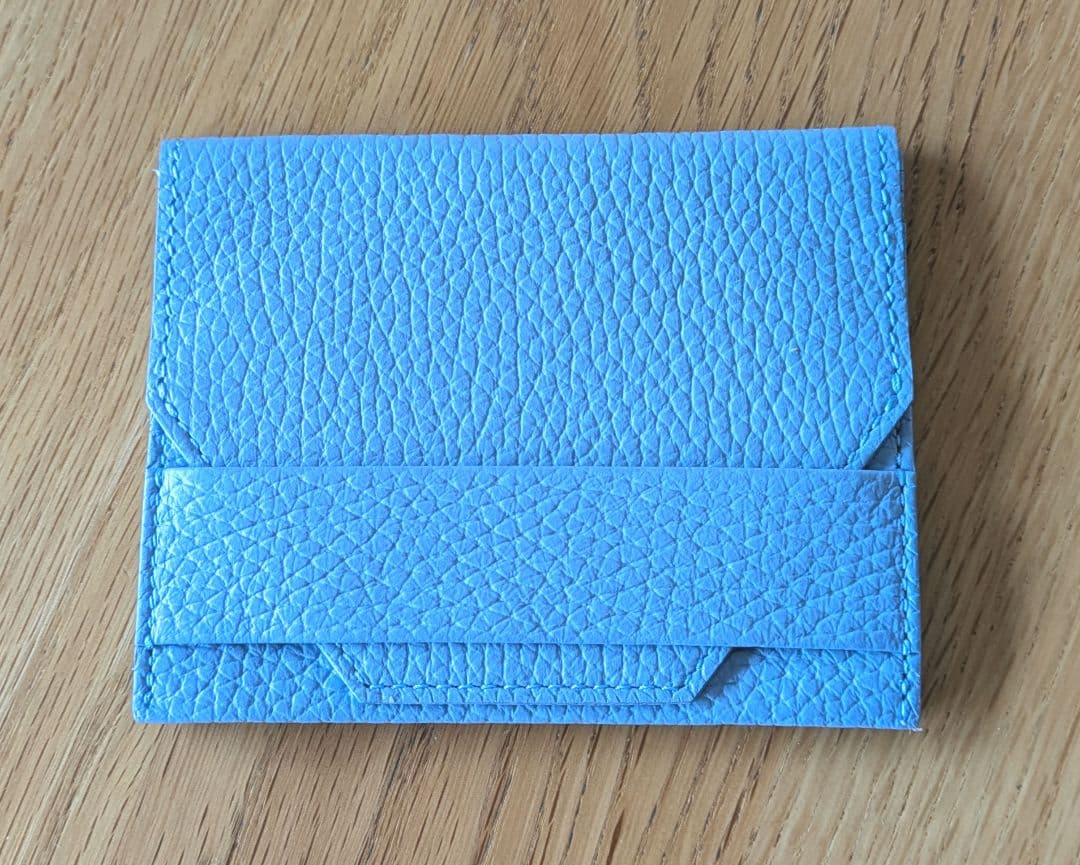 新品未使用☆chi wataミニ財布【シボ革】水色