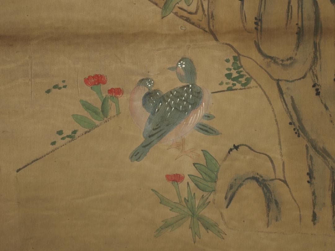 民間仕入れ品　中国　清时代の画家　华岩作 肉筆絵骨董品 BD300A13-2