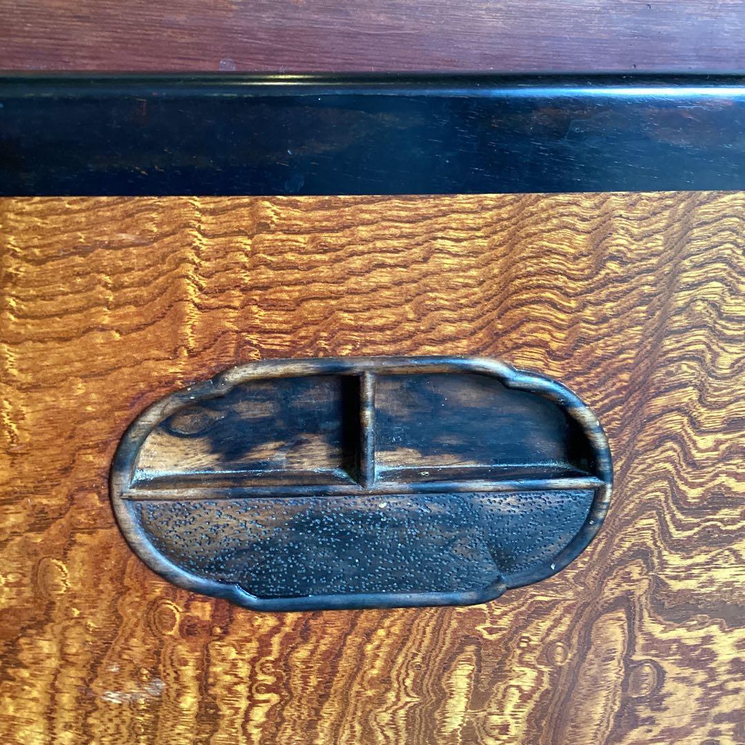 江戸火鉢　アンティーク　火鉢　時代物　欅　玉杢　黒柿　稀少杢