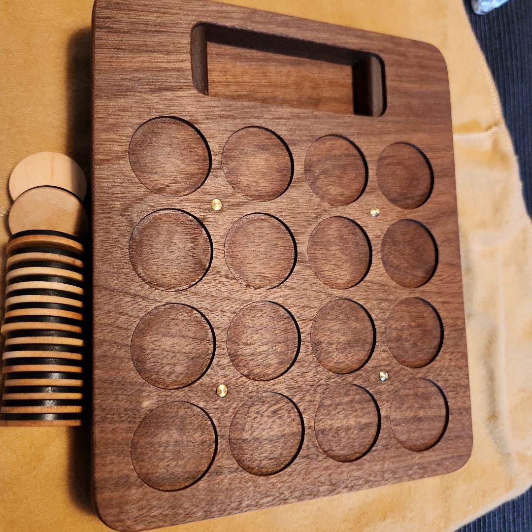 無垢材 木製オセロ/リバーシ 4×4/ウォールナット ボードゲーム