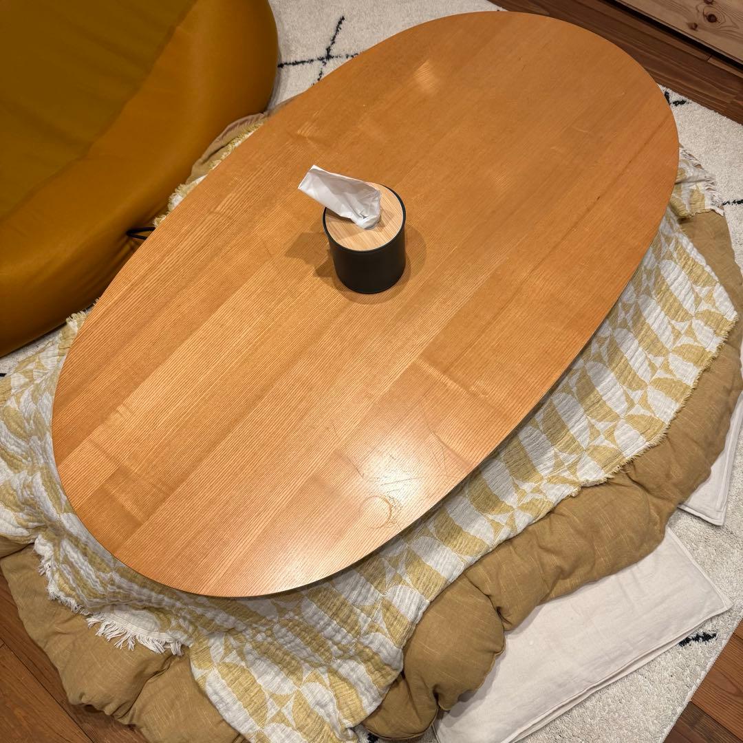 無印良品　楕円こたつテーブル　大　布団等セット