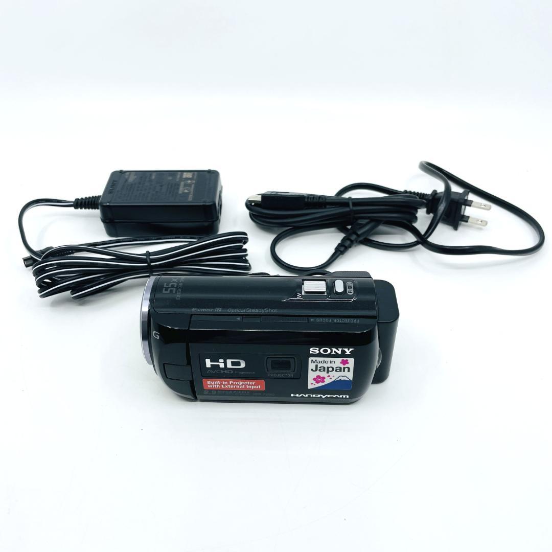 稼働〇　SONY　HDR-PJ380E　ビデオカメラ フルHD　プロジェクター