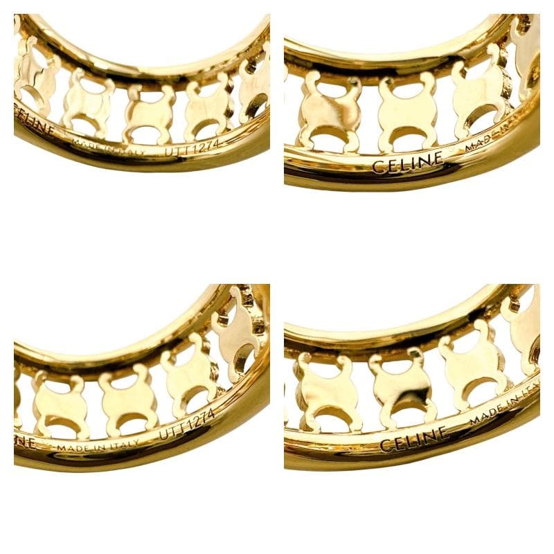 セリーヌ トリオンフ マルチフープ ピアス ゴールドフィニッシュブラス